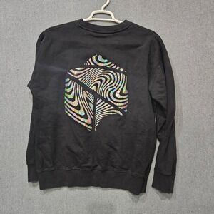 Block Mens Holographic Graphic French Terry Sweatshirt Black XL Pullover